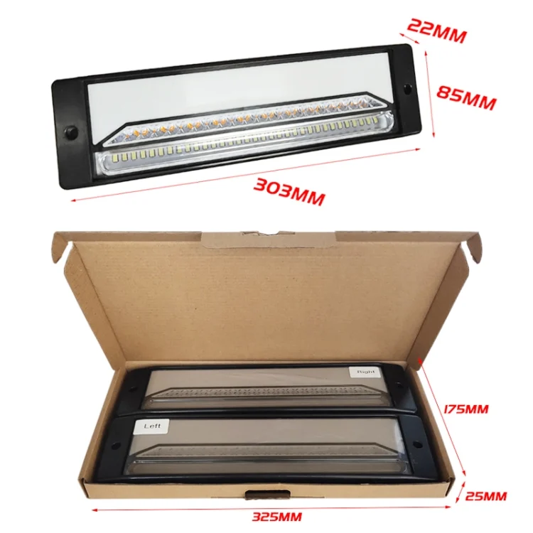 CRP5952_B4.webp 2 PCS Heavy-duty Truck Trailer 147LED Light Guide Three-color Brake Light - Image 5