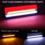 2 PCS Heavy-duty Truck Trailer 147LED Light Guide Three-color Brake Light - Image 6