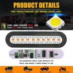 1 Pair Double Color Brake Light Turn Signal Light - Image 4
