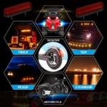 1 Pair Double Color Brake Light Turn Signal Light - Image 8