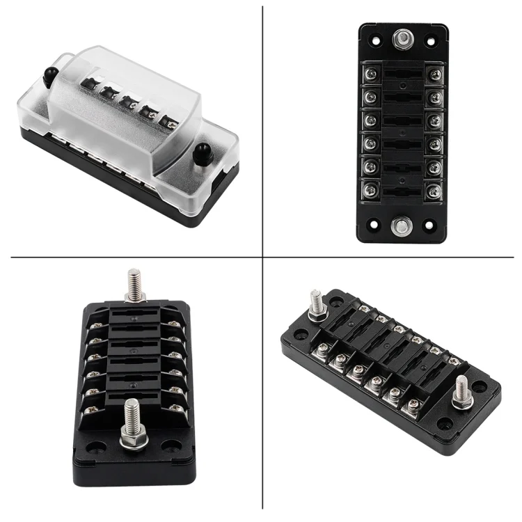 CRP6054_1.webp CS-979A1 FB1903 1 In 1 Out 6 Ways No Distinction Positive Negative Fuse Box without Fuse for Auto Car Truck Boat - Image 2