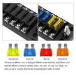 ZH-978A1 FB1901 1 In 6 Out 6 Ways Independent Positive Negative Fuse Box with 12 Fuses for Auto Car Truck Boat - Image 5