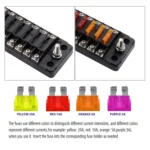 ZH-978A2 FB1902 1 In 12 Out 12 Ways Independent Positive Negative Fuse Box with 24 Fuses for Auto Car Truck Boat - Image 4