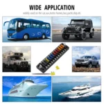 ZH-978A2 FB1902 1 In 12 Out 12 Ways Independent Positive Negative Fuse Box with 24 Fuses for Auto Car Truck Boat - Image 7
