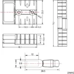 CP-0242-01 50A 600V AC/DC Towing Winch Quick Connect Systems Wire Harness Plug - Image 4