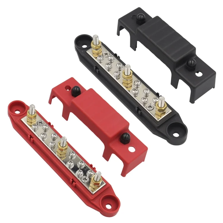 CRP6090_1.webp 1 Pair 48V 150A M6 Power Distribution Terminal Block Battery Bus Bar Set with Terminal Block - Image 2