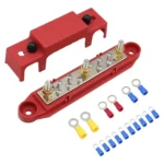 1 Pair 48V 150A M6 Power Distribution Terminal Block Battery Bus Bar Set with Terminal Block - Image 6