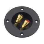 2 in 1 / Set Car Double Binding Round Gold Plate Push Spring Loaded Jacks Speaker Box - Image 3