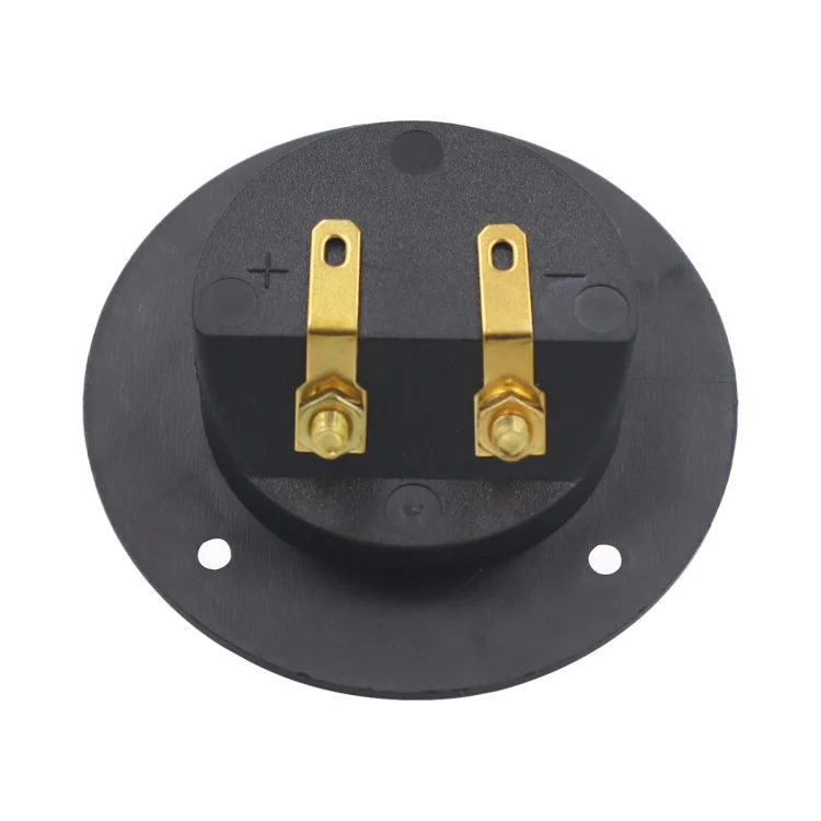 CRP6132_3.webp 2 in 1 / Set Car Double Binding Round Gold Plate Push Spring Loaded Jacks Speaker Box - Image 4
