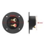 2 in 1 / Set Car Double Binding Round Gold Plate Push Spring Loaded Jacks Speaker Box - Image 5