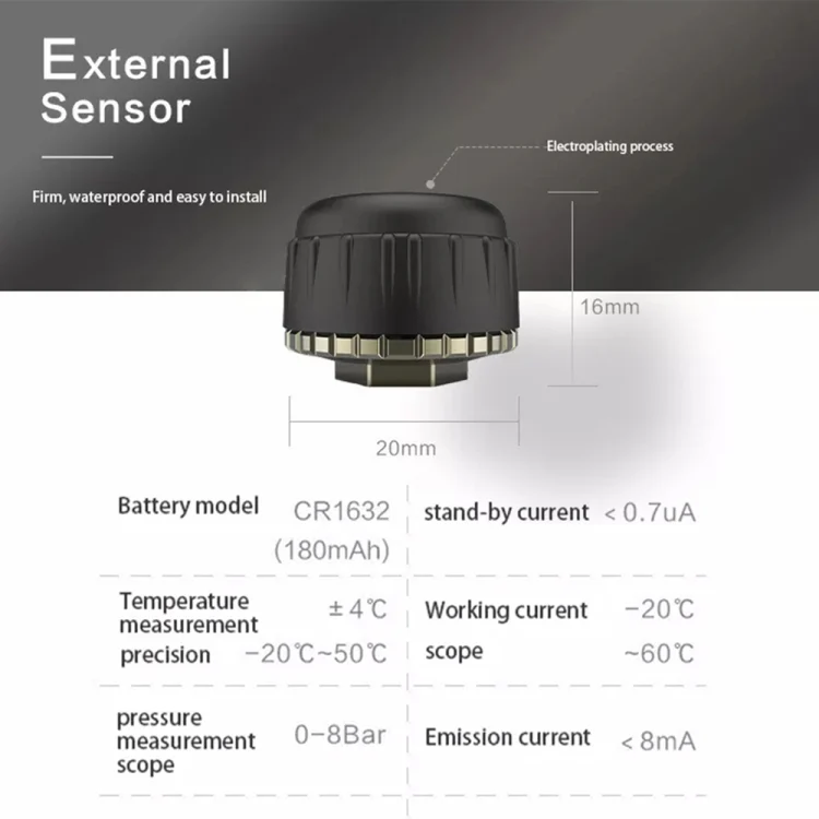 CRP6146_4.webp USB TPMS Tire Pressure Monitoring System Android with External Sensor for Car Radio DVD Player - Image 5