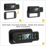 Car High Precision Solar Charging Tire Pressure Monitoring System TPMS, Built-in Beep Sensor - Image 2