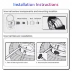 Car High Precision Solar Charging Tire Pressure Monitoring System TPMS, Built-in Beep Sensor - Image 4