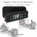 Car High Precision Solar Charging Tire Pressure Monitoring System TPMS, Built-in Beep Sensor - Image 6