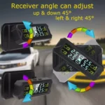 Car High Precision Solar Charging Tire Pressure Monitoring System TPMS, Built-in Beep Sensor - Image 7
