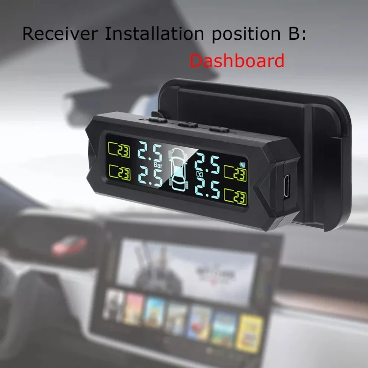 CRP6148_9.webp Car High Precision Solar Charging Tire Pressure Monitoring System TPMS, Built-in Beep Sensor - Image 10