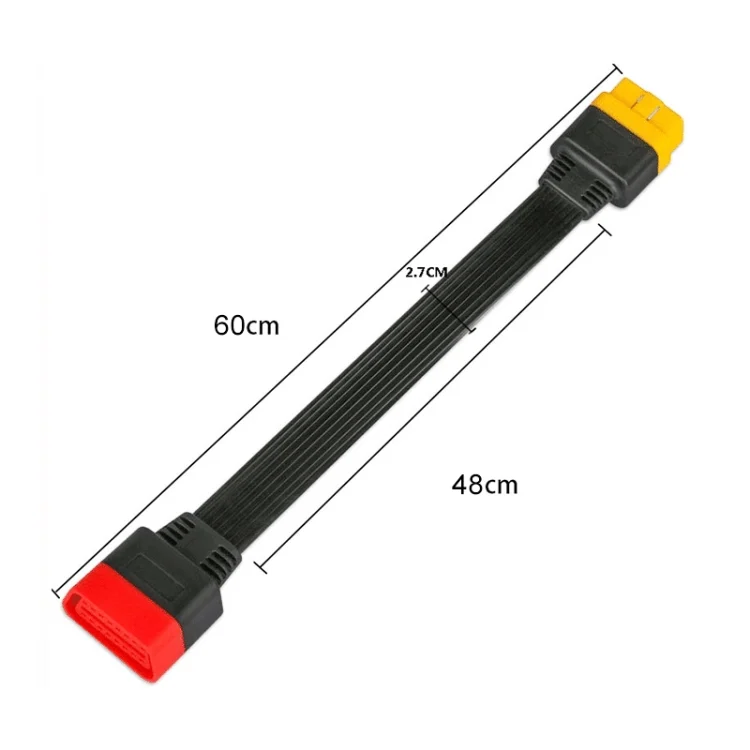 CRP6163_2.webp SF62 60cm Car Detector OBD Extension Line Car Computer Conversion Plug Male to Female Adapter Cable - Image 3