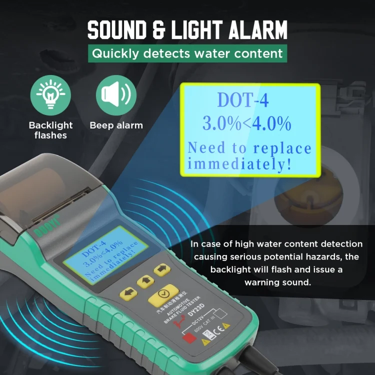 CRP6274_4.webp DUOYI DY23D Car Brake Fluid Detection Pen with Print Function - Image 5