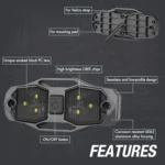 For UTV ATV Polaris RZR Golf Cart Motorcycle LED Guard Bar Light - Image 4