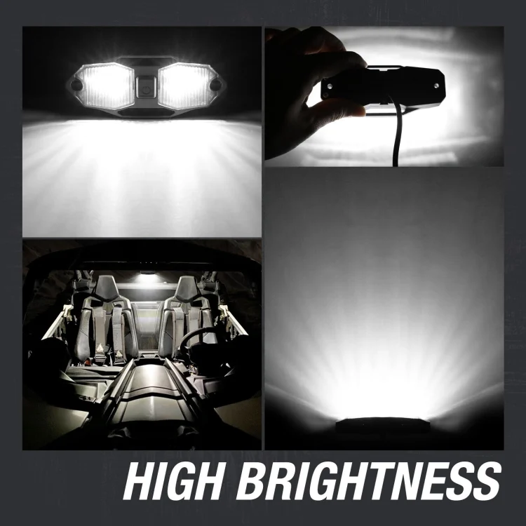 CRP6289_6.webp For UTV ATV Polaris RZR Golf Cart Motorcycle LED Guard Bar Light - Image 7