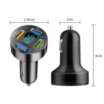 4 in 1 USB 66W Digital Display Car Super Fast Charger - Image 2