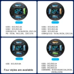 4 in 1 USB 66W Digital Display Car Super Fast Charger - Image 3