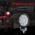D0035 6.3W 10-30V DC 6000K 3 inch 9 LEDs Circle Offroad Truck Car Driving Light Spotlight Work Light Fog Light - Image 8