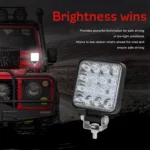 D0038 11.2W 10-30V DC 6000K 3 inch 16 LEDs Square Offroad Truck Car Driving Light Work Light Spotlight Fog Light - Image 8