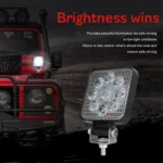 D0036 6.3W 10-30V DC 6000K 3 inch 9 LEDs Square Offroad Truck Car Driving Light Work Light Spotlight Fog Light - Image 8