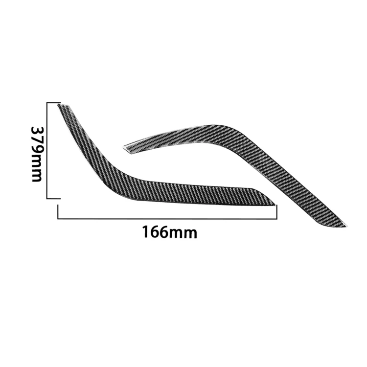 CRP6920_1.webp 2 PCS / Set Carbon Fiber Car Headlight Eyebrow Decorative Sticker for Toyota Tundra 2014-2018, Left Right Driving - Image 2