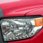 2 PCS / Set Carbon Fiber Car Headlight Eyebrow Decorative Sticker for Toyota Tundra 2014-2018, Left Right Driving - Image 5