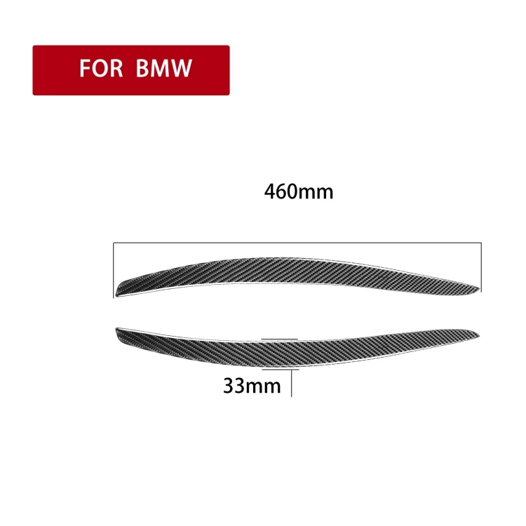 CRP6967_1.webp 2 PCS / Set Carbon Fiber Car Lamp Eyebrow Decorative Sticker for BMW E92 / E93 2006-2012, Drop Glue Version - Image 2