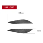 2 PCS / Set Carbon Fiber Car Lamp Eyebrow Decorative Sticker for Honda Civic 2001-2003, Drop Glue Version - Image 2