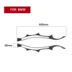 2 PCS / Set Carbon Fiber Car Lamp Eyebrow Decorative Sticker for BMW E60 5 Series 2004-2010, Drop Glue Version - Image 2
