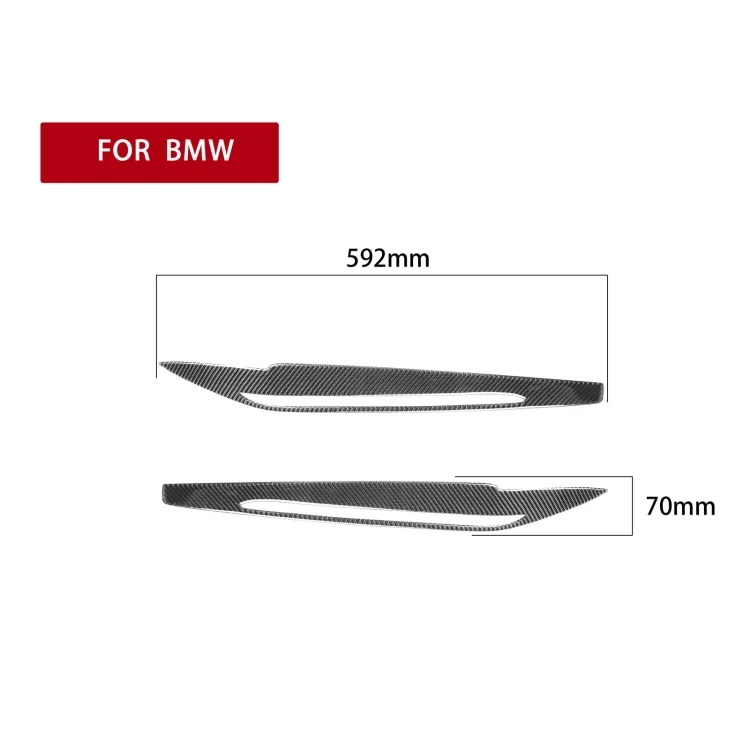 CRP6977_1.webp 2 PCS / Set Carbon Fiber Car Lamp Eyebrow Decorative Sticker for BMW X5 / F15 2014-2018, Drop Glue Version - Image 2