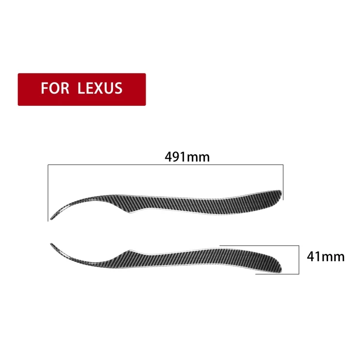 CRP6980_1.webp 2 PCS / Set Carbon Fiber Car Lamp Eyebrow Decorative Sticker for Lexus IS200 1998-2005, Drop Glue Version - Image 2
