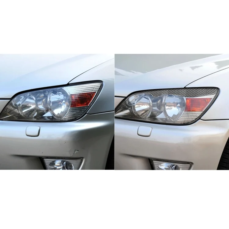 CRP6980_5.webp 2 PCS / Set Carbon Fiber Car Lamp Eyebrow Decorative Sticker for Lexus IS200 1998-2005, Drop Glue Version - Image 6