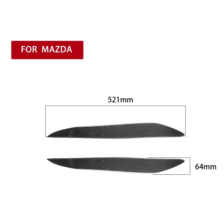 CRP6981_1.webp 2 PCS / Set Carbon Fiber Car Lamp Eyebrow Decorative Sticker for Mazda 3 2010-2013 / M3 Xingcheng, Drop Glue Version - Image 2