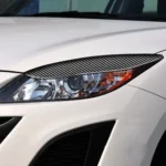 2 PCS / Set Carbon Fiber Car Lamp Eyebrow Decorative Sticker for Mazda 3 2010-2013 / M3 Xingcheng, Drop Glue Version - Image 5