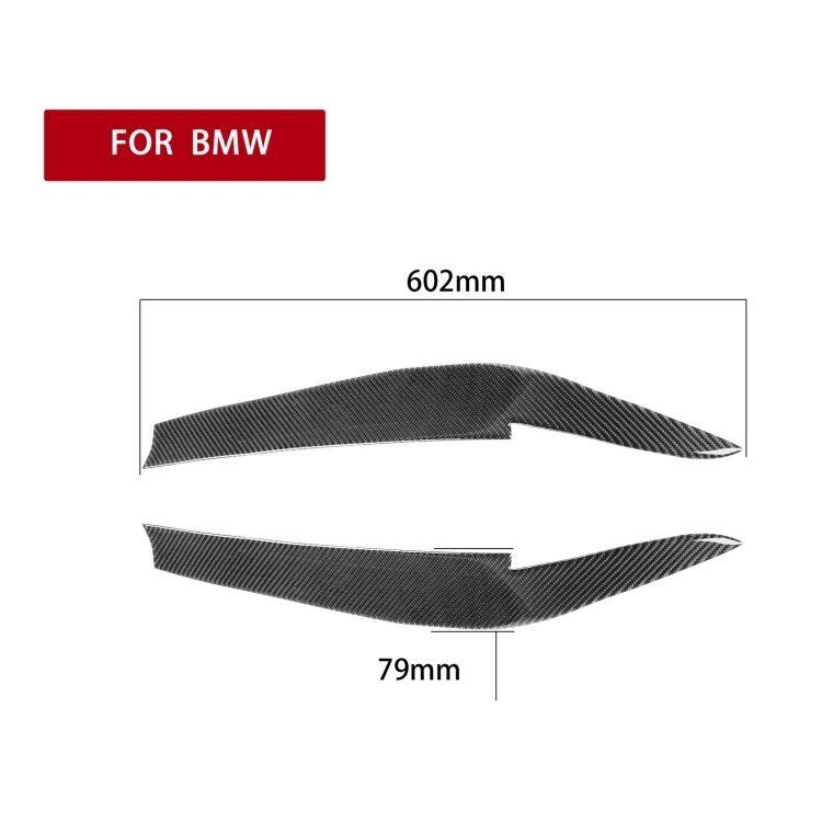 CRP6983_1.webp 2 PCS / Set Carbon Fiber Car Lamp Eyebrow Decorative Sticker for BMW 5 Series G30 / G38 2018, Drop Glue Version - Image 2