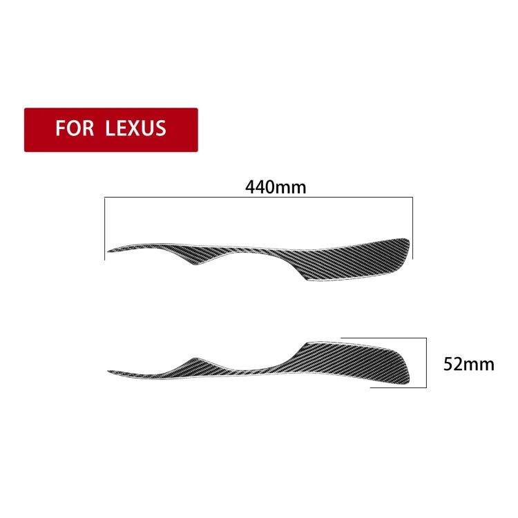 CRP6985_1.webp 2 PCS / Set Carbon Fiber Car Lamp Eyebrow Decorative Sticker for Lexus IS300/IS200/RS200/ALTezza 1998-2005, Drop Glue Version - Image 2