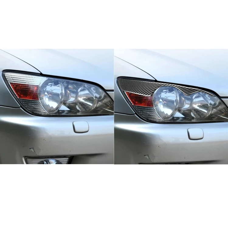 CRP6985_5.webp 2 PCS / Set Carbon Fiber Car Lamp Eyebrow Decorative Sticker for Lexus IS300/IS200/RS200/ALTezza 1998-2005, Drop Glue Version - Image 6