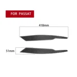2 PCS / Set Carbon Fiber Car Lamp Eyebrow Decorative Sticker for Volkswagen Passat B6 3C 2005-2010, Drop Glue Version - Image 2