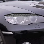 2 PCS / Set Carbon Fiber Car Lamp Eyebrow Decorative Sticker for BMW E71/X6 2008-2014, Drop Glue Version - Image 5