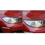 2 PCS / Set Carbon Fiber Car Lamp Eyebrow Decorative Sticker for BMW E71/X6 2008-2014, Drop Glue Version - Image 6