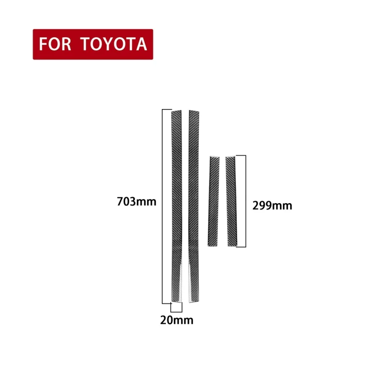 CRP7002_1.webp 4 PCS / Set Carbon Fiber Car Outer Threshold Decorative Sticker for Toyota 4Runner 2010-2020 - Image 2