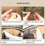 2 PCS Car Auto Sunshade Curtains Windshield Cover for the Rear Seat - Image 8