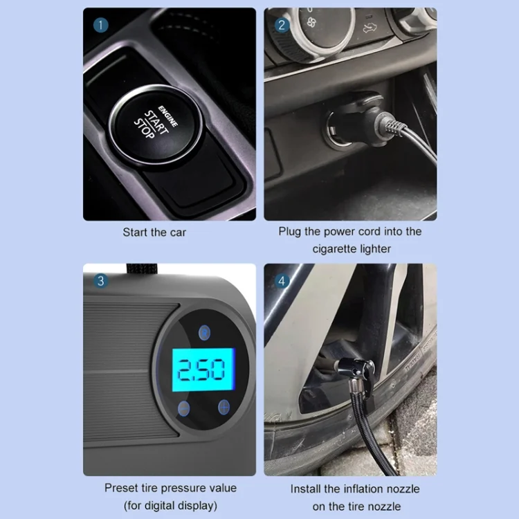CRP7786_5.webp 12V Portable Car Tire Air Pump Style:Digital Display Version - Image 6