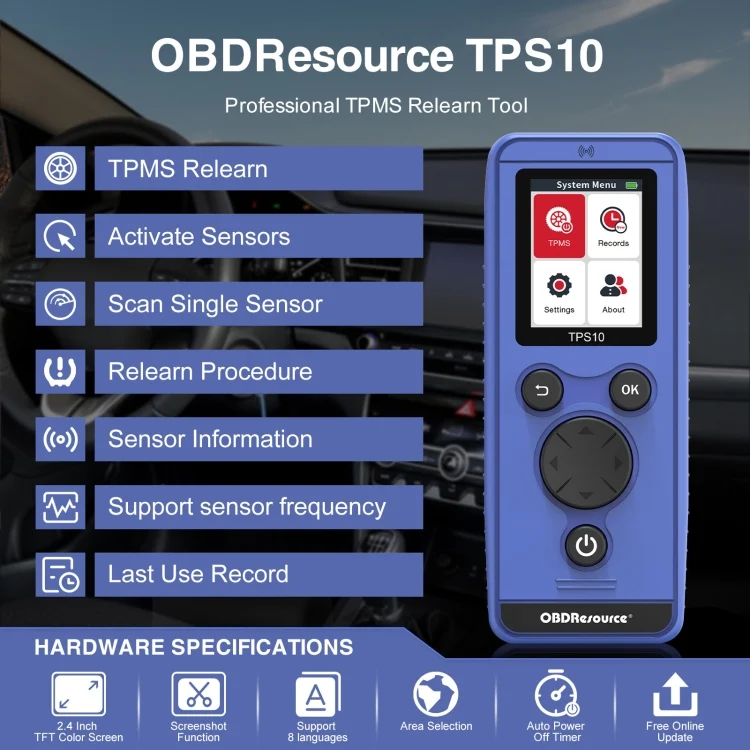 CRP7789_2.webp OBDResource TPS10 Car Tire Pressure Reset Meter EL50448 - Image 3