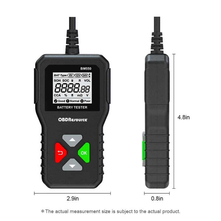 CRP7791_1.webp BM550 6V / 12V / 24V 3 in 1 Battery Tester Analyzer Battery Life Detector - Image 2
